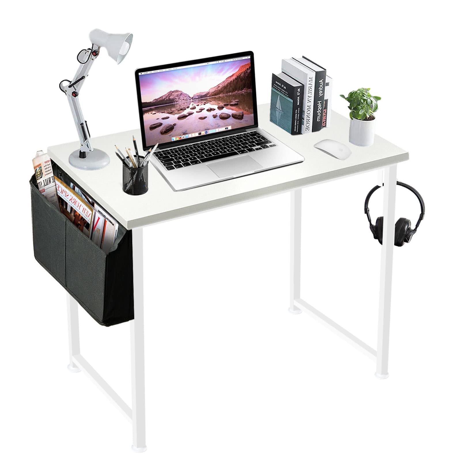 Lufeiya White Small Desk for Bedroom