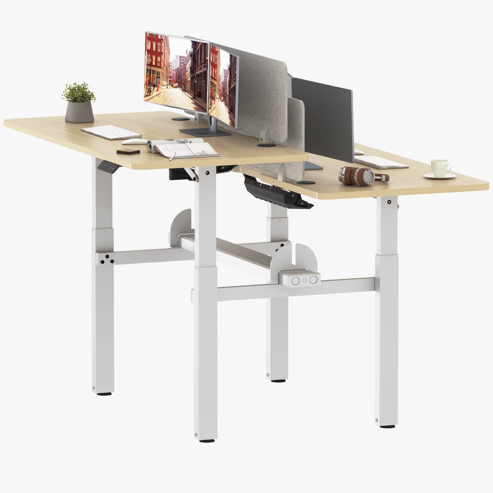JUMMICO Double Electric Height Adjustable Standing Desk