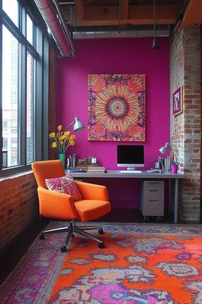 Bold and Bright Loft Office