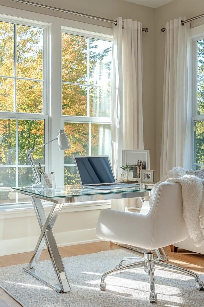 Bright and Airy Corner Desk