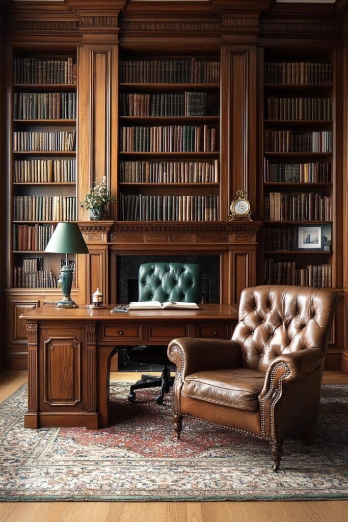 Classic Library-Inspired Office