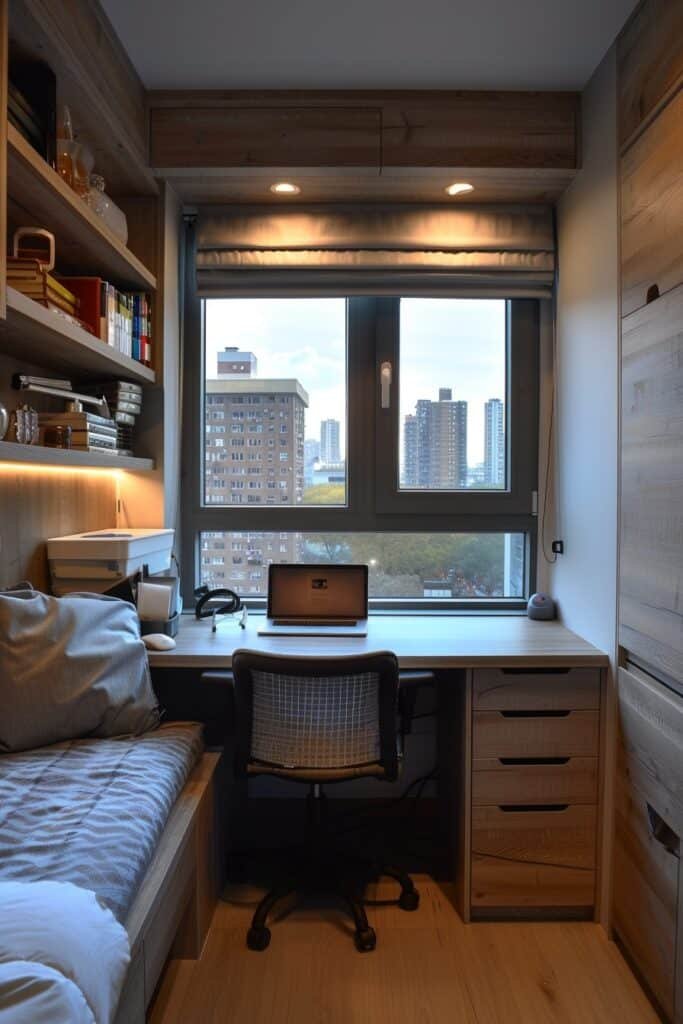 Compact Dorm Desk Solutions Near Window