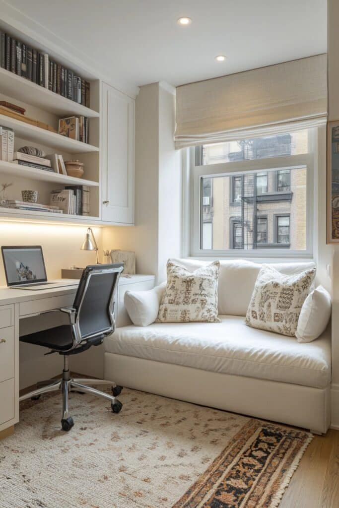 Compact Double-Duty Guest Office