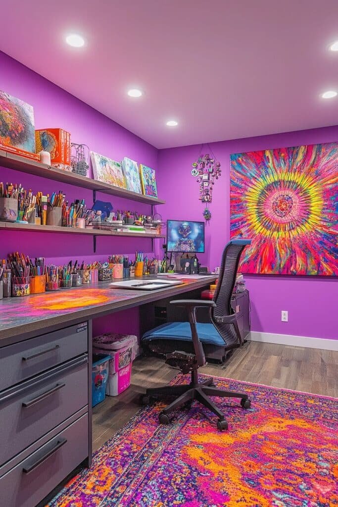 Contemporary Artistic Basement Studio