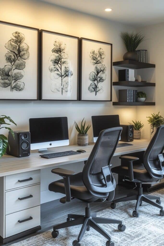 Dual Workstation with Ergonomic Focus