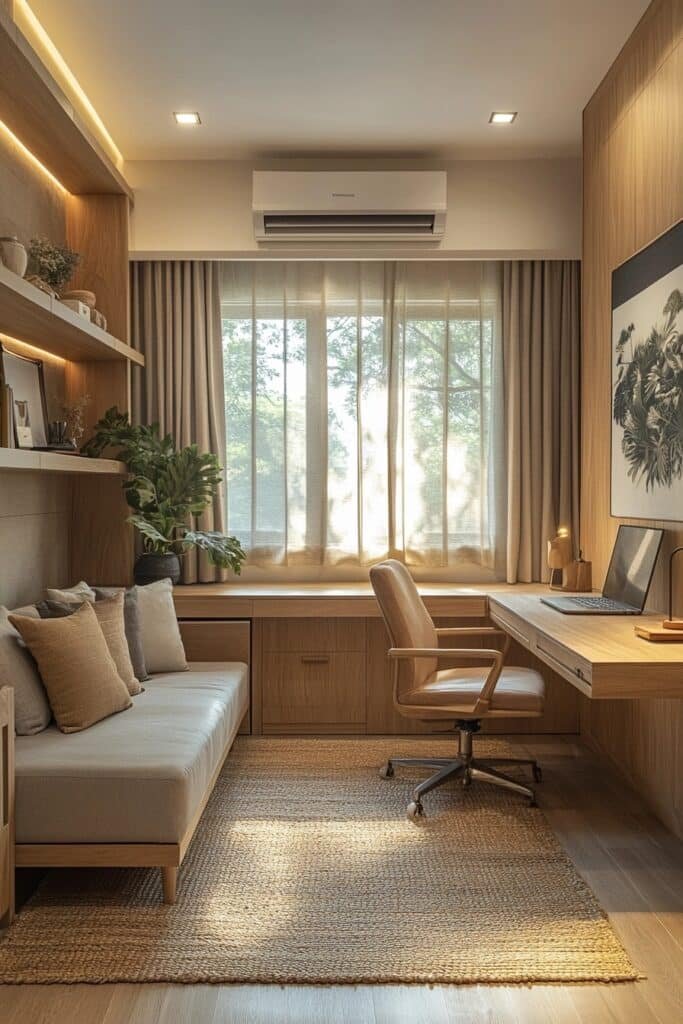 Earthy Tone Study Room