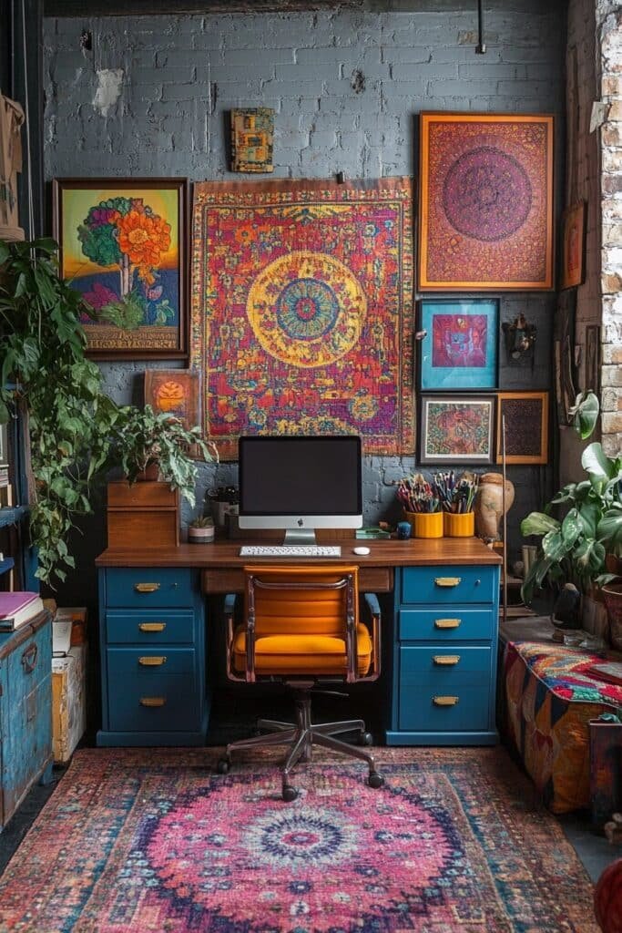 Eclectic Loft Office