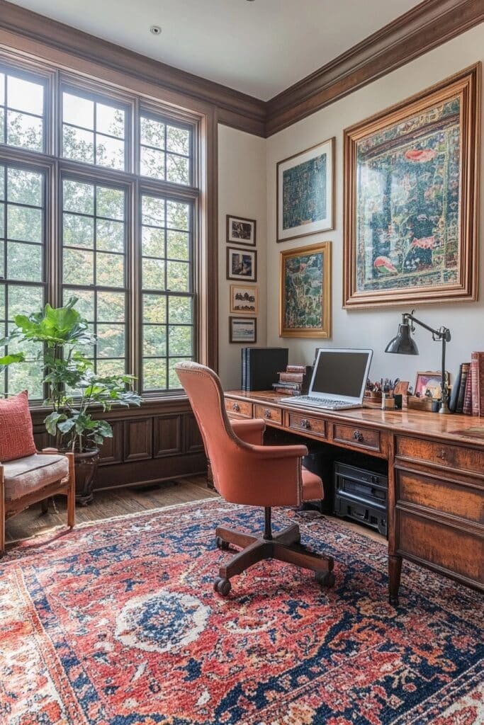 Eclectic Style Study Room