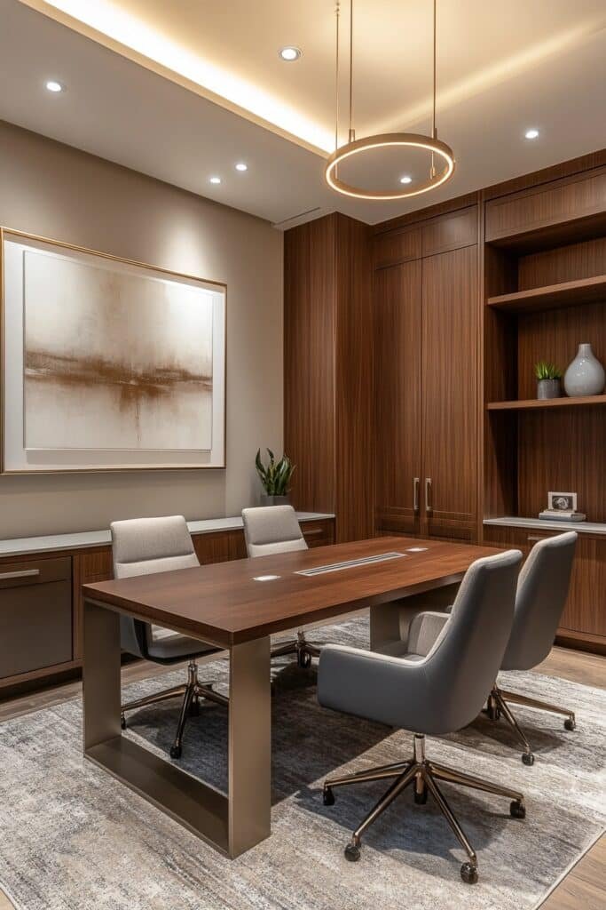 Elegant Small Office Conference Room Setup