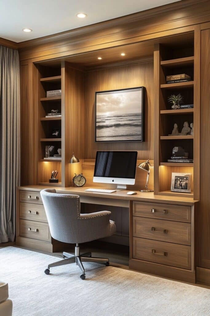 Home Office with Hidden Storage