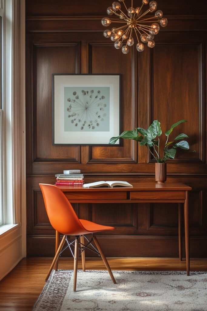 Mid-Century Modern Study Space