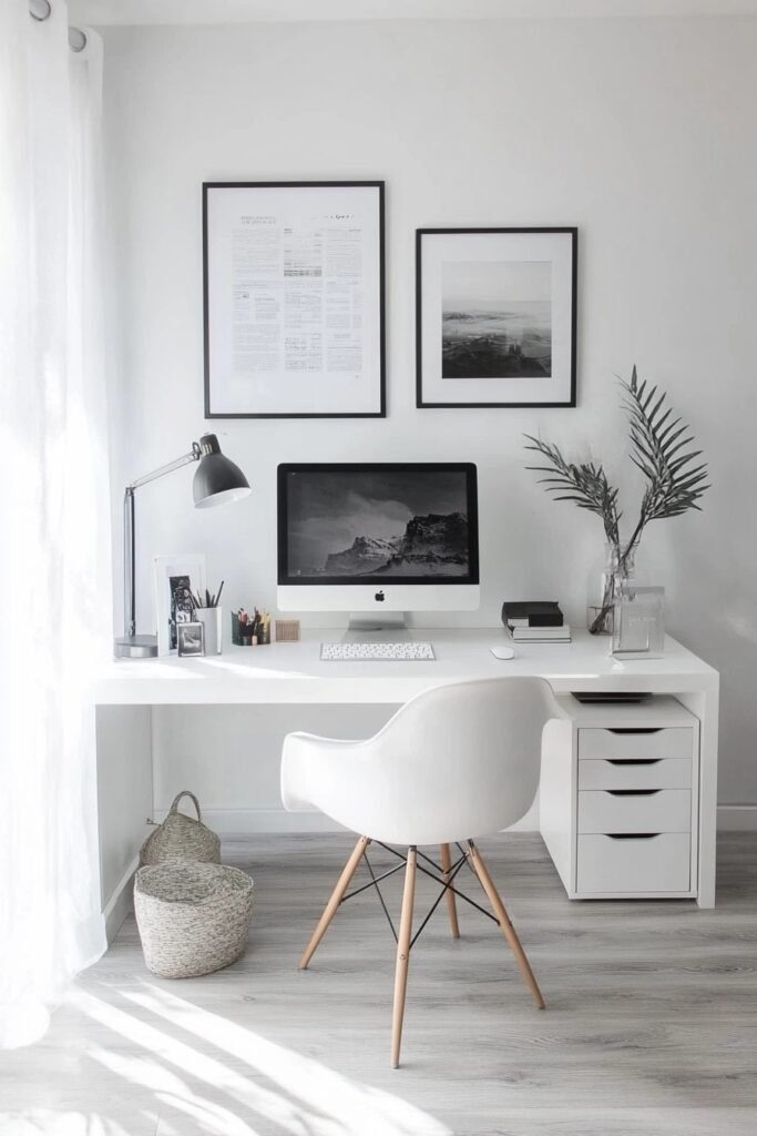 Minimalist White Workspace