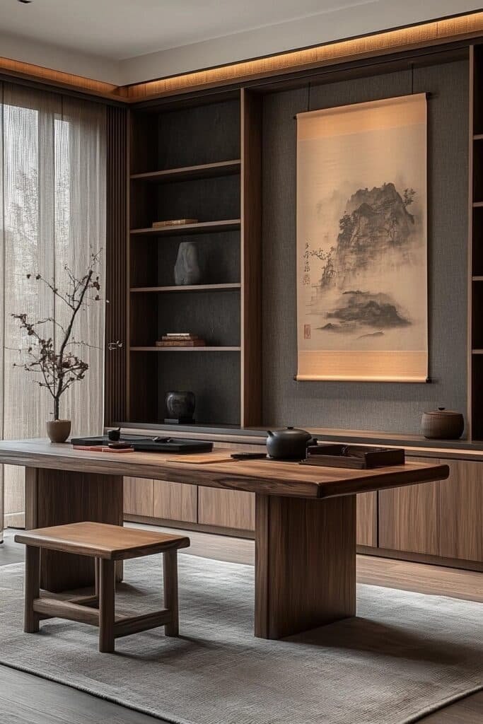 Sleek Asian Inspired Study