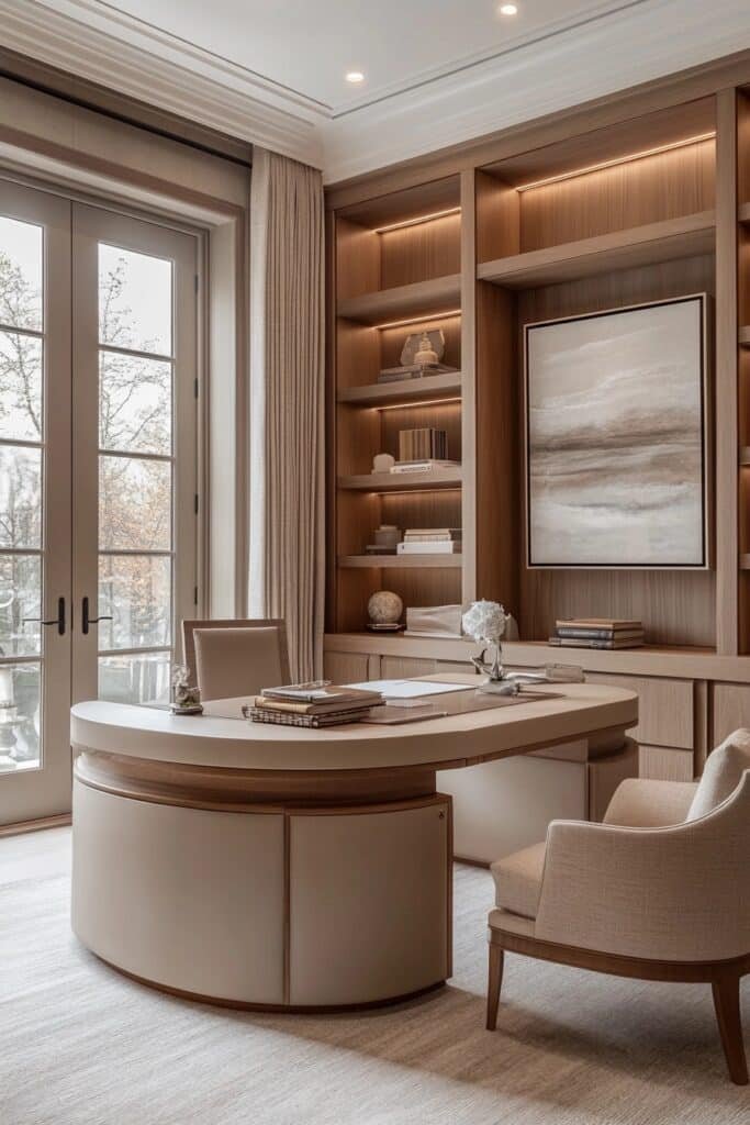 Soothing Neutral Tones Office