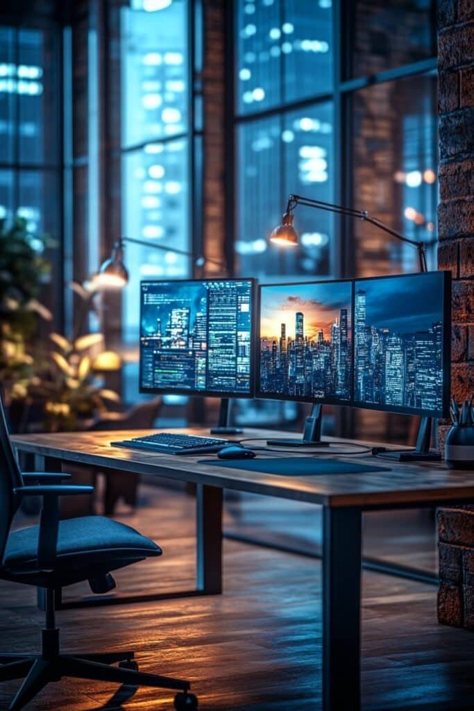 Tech-Forward Creative Workspace