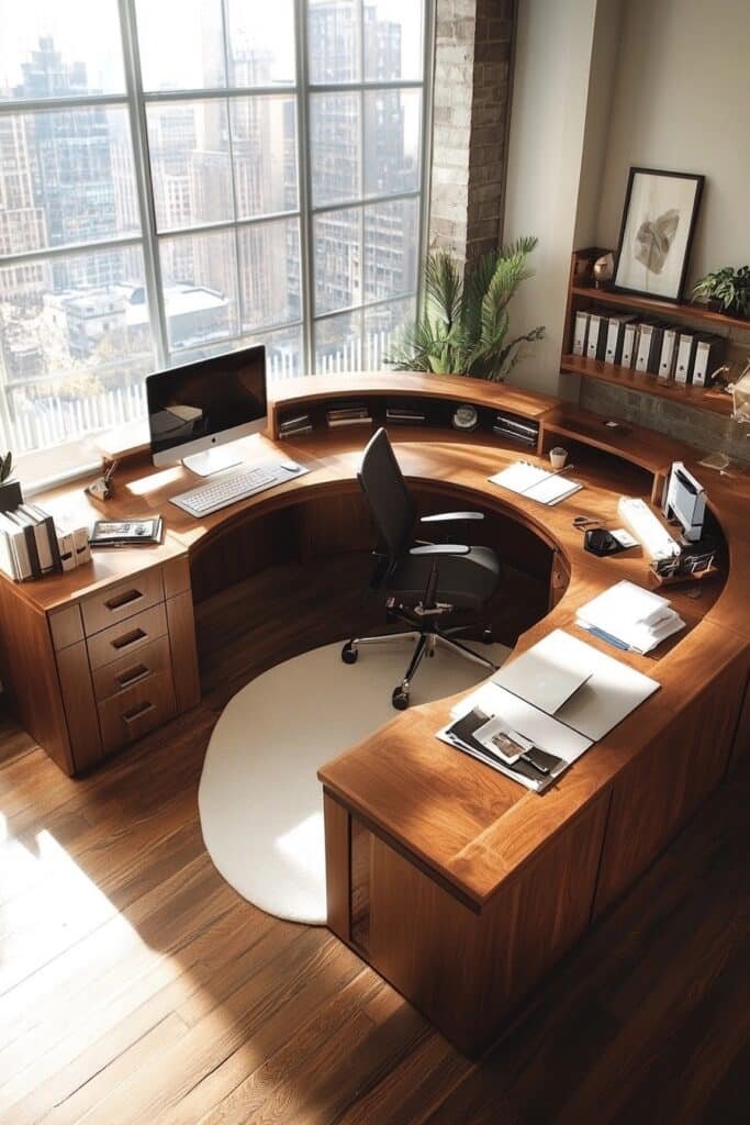 U-Shaped Desk Configuration for Collaboration