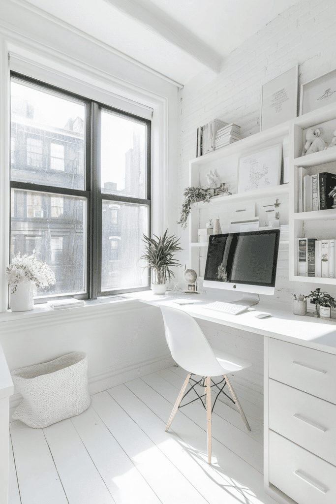 Bright White Tiny Office