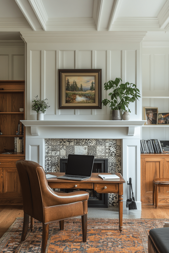 Fireplace Mantel Desk