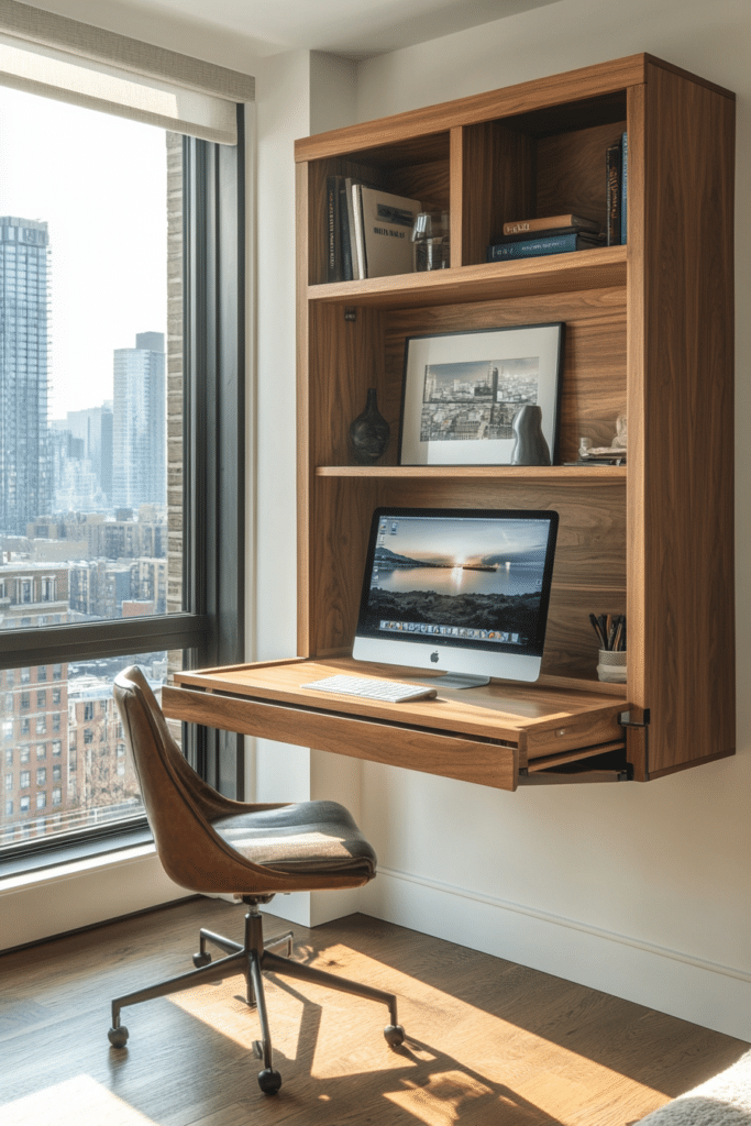 Fold-Down Desk Space