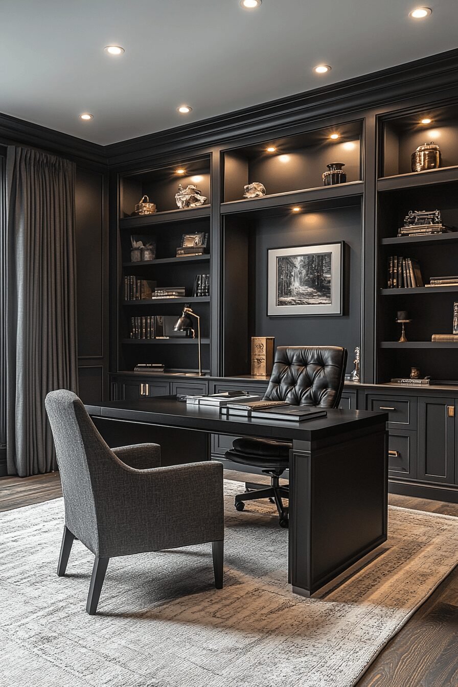 29 Masculine Home Office Vibes for a Sleek and Strong Workspace