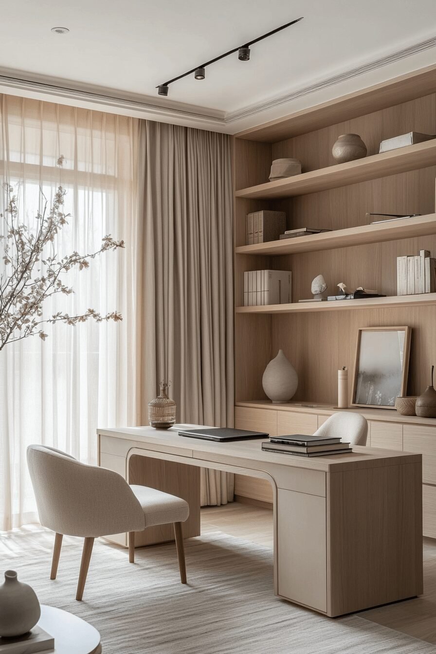 29 Japandi Home Office Ideas to Elevate Your Workday Serenity