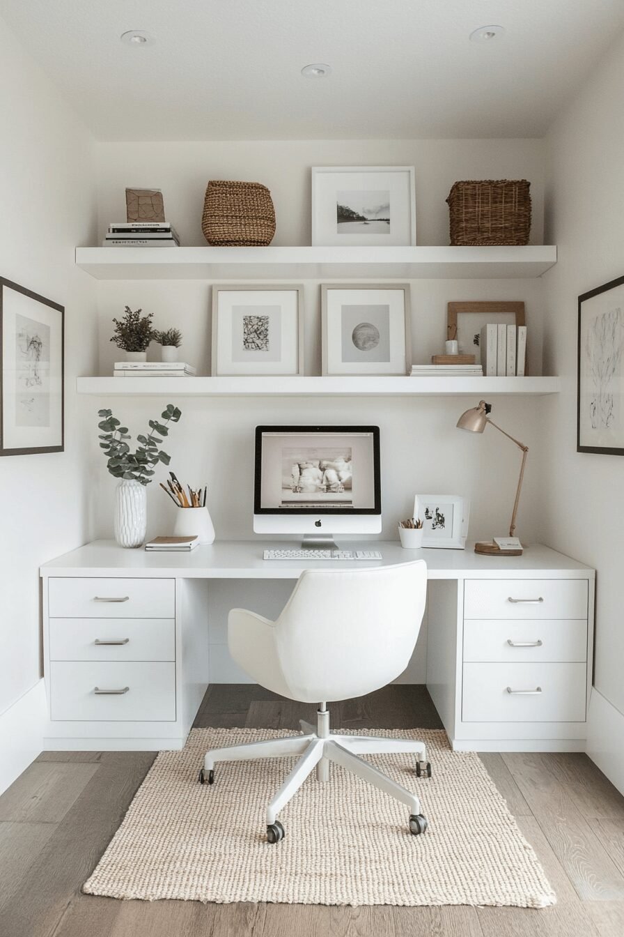 29 White Office Inspo Makeovers to Upgrade Your Workflow