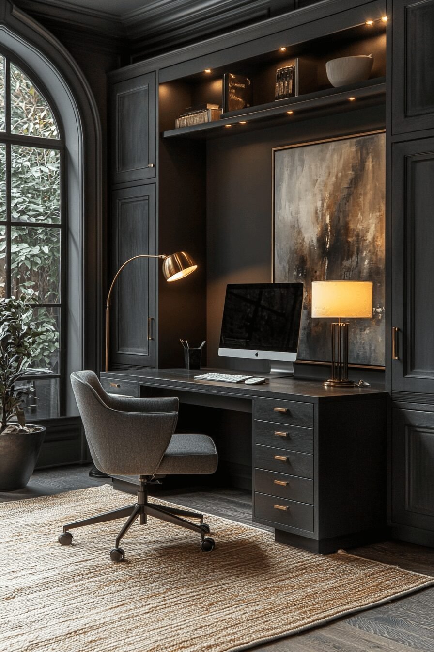 29 Moody Home Office Makeovers That Turn Work into a Mood