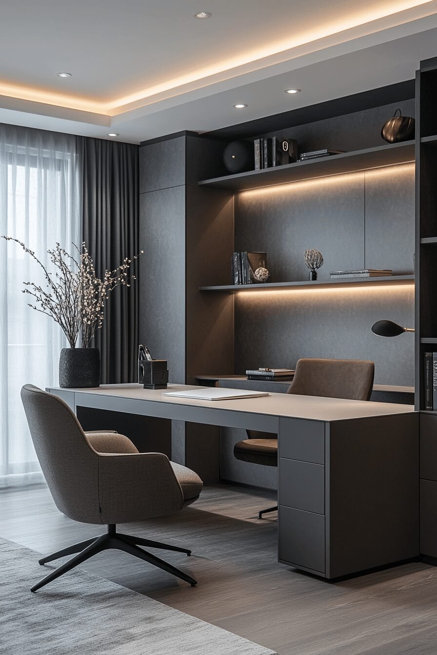 29 Masculine Home Office Vibes for a Sleek and Strong Workspace