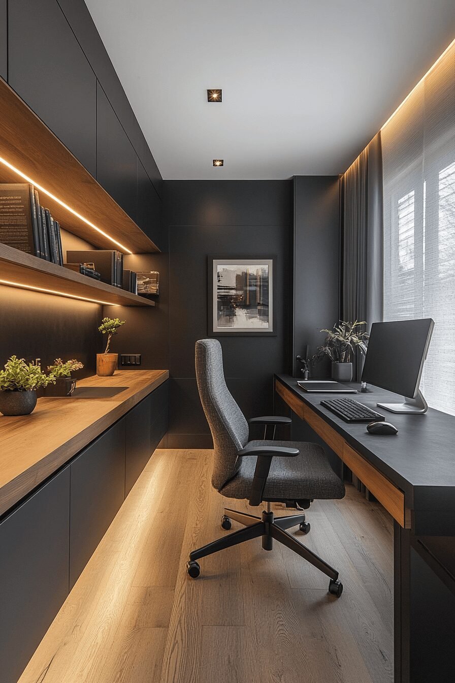 29 Masculine Home Office Vibes for a Sleek and Strong Workspace