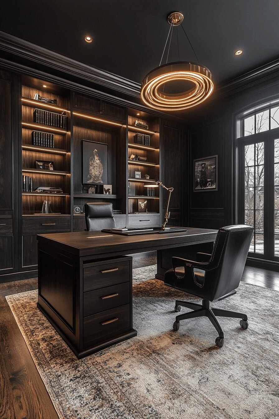 29 Masculine Home Office Vibes for a Sleek and Strong Workspace