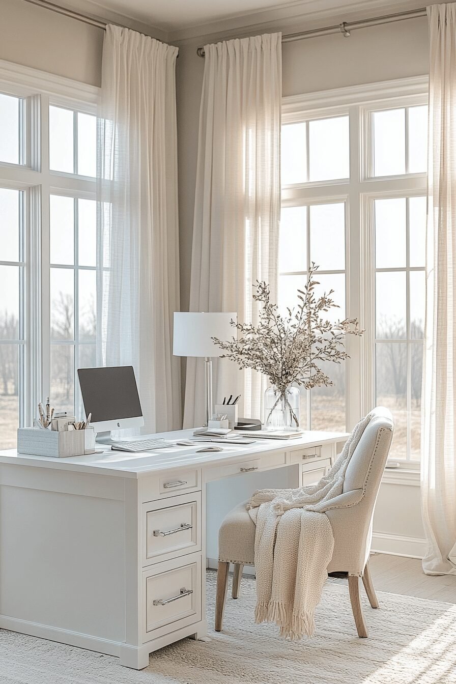 29 White Office Inspo Makeovers to Upgrade Your Workflow