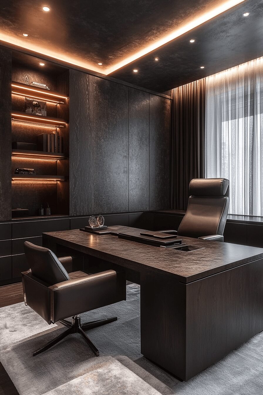 29 Masculine Home Office Vibes for a Sleek and Strong Workspace