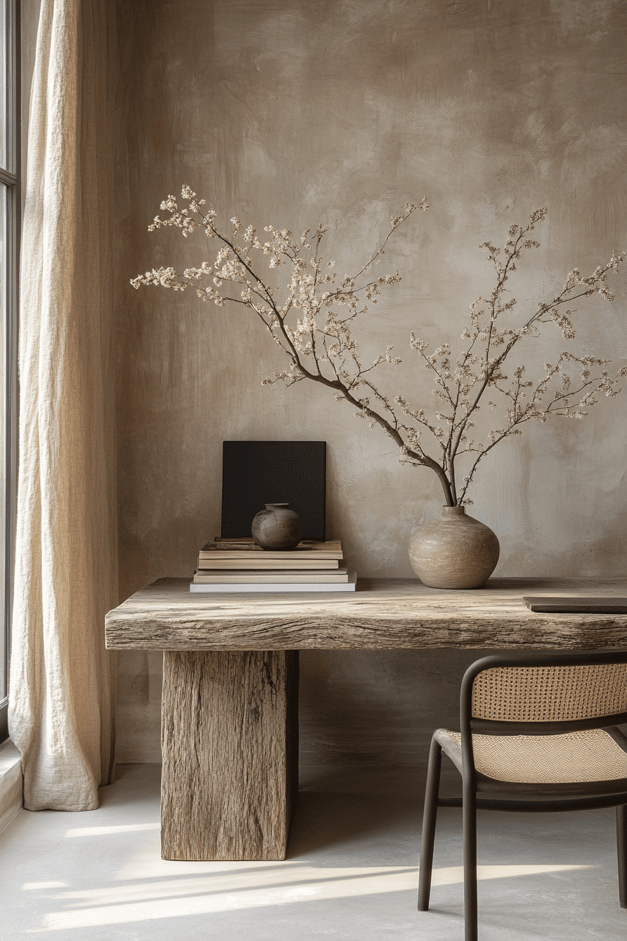 29 Wabi Sabi Office Styles For A Naturally Joyful Workspace