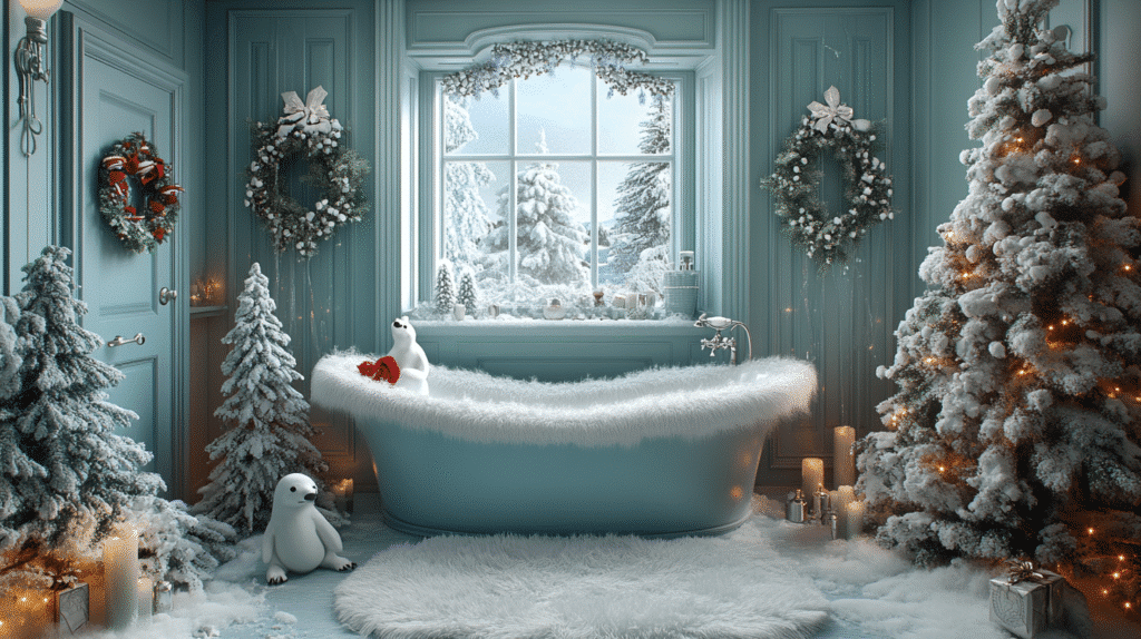 christmas bathroom decor